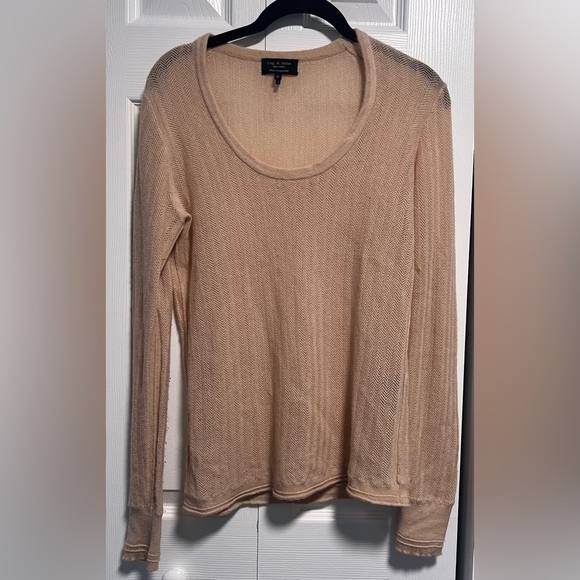 Rag and Bone Blush Pink Estelle Cashmere Sweater - Picture 1 of 4